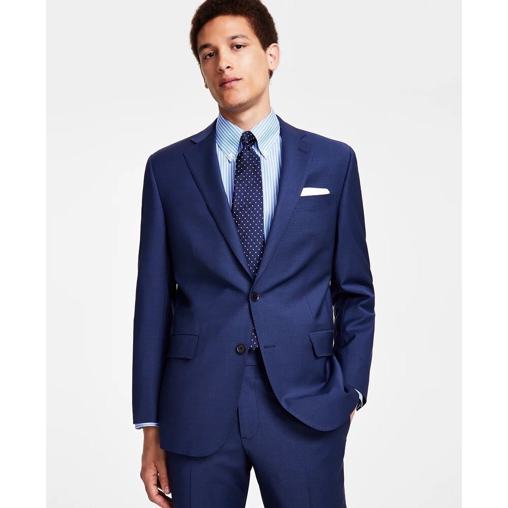 $450 NEW BROOKS BROTHERS MENS 40S SOLID BLUE WOOL BLAZER SPORT COAT SUIT JACKET